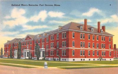 Enlisted Men's Barracks Fort Devens, Massachusetts Postcard