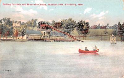 Bathing Pavilion & Shoot-the -Chutes Fitchburg, Massachusetts Postcard