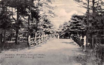 Rustic Bridge Fitchburg, Massachusetts Postcard