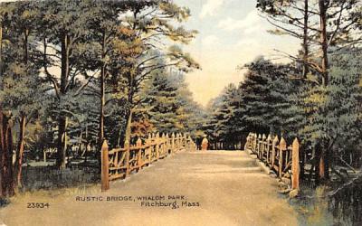 Rustic Bridge Fitchburg, Massachusetts Postcard