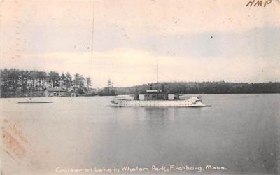 Cruiser on Lake  Fitchburg, Massachusetts Postcard