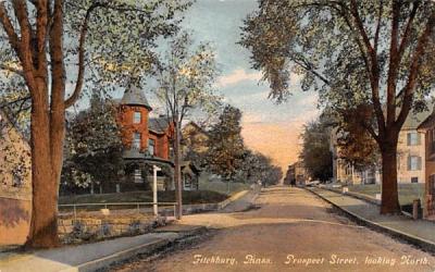 Prospect Street Fitchburg, Massachusetts Postcard