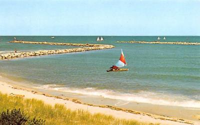 Falmouth Harbor Massachusetts Postcard