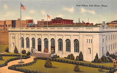Post Office Fall River, Massachusetts Postcard