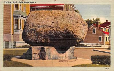 Rolling Rock Fall River, Massachusetts Postcard