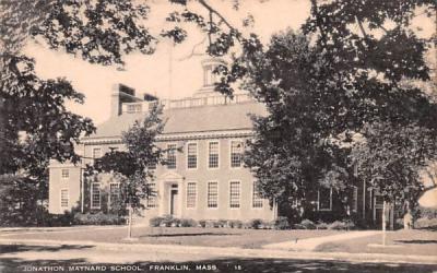 Jonathon Maynard School Franklin, Massachusetts Postcard