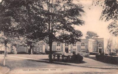 High School Foxboro, Massachusetts Postcard