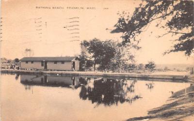 Bathing Beach Franklin, Massachusetts Postcard