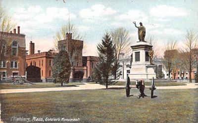 Soldier's Monument Fitchburg, Massachusetts Postcard