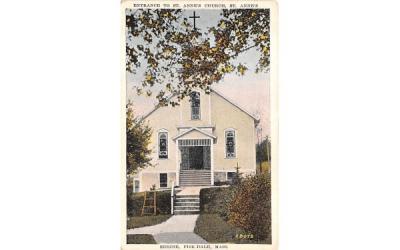 Entrance to St. Anne's Church Fisk Dale, Massachusetts Postcard