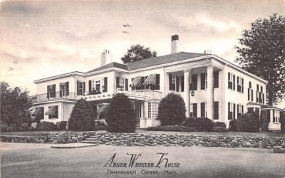 Abner Wheeler House Framingham, Massachusetts Postcard