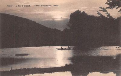 Sunset G-Bar-S Ranch Great Barrington, Massachusetts Postcard
