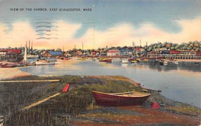 View of the Harbor Gloucester, Massachusetts Postcard
