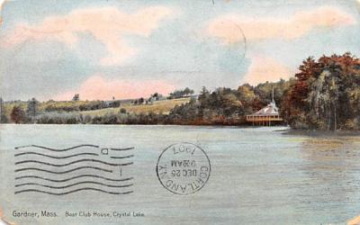 Boat Club House Gardner, Massachusetts Postcard