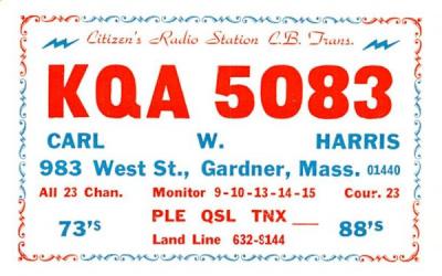 Citizen's Radio Station C.B. Trans Gardner, Massachusetts Postcard