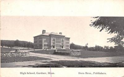 High School Gardner, Massachusetts Postcard