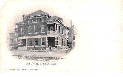 Post Office Gardner, Massachusetts Postcard