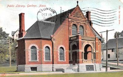 Public Library Gardner, Massachusetts Postcard