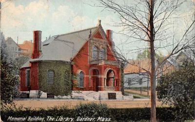 Memorial Building Gardner, Massachusetts Postcard