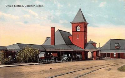 Union Station  Gardner, Massachusetts Postcard