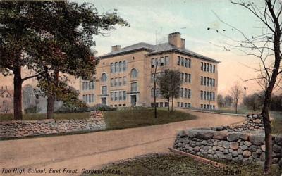 The High School Gardner, Massachusetts Postcard