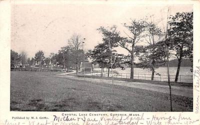 Crystal Lake Cemetery Gardner, Massachusetts Postcard