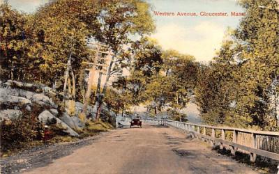 Western Avenue Gloucester, Massachusetts Postcard