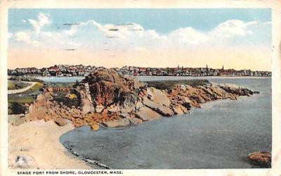 Stage Fort from Shore Gloucester, Massachusetts Postcard