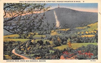 Trail to Greylock Mountain Graylock Mountain, Massachusetts Postcard