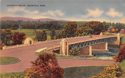 Cheapside Bridge Greenfield, Massachusetts Postcard
