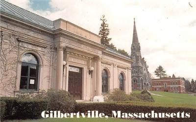 Gilbertville Public Library Massachusetts Postcard