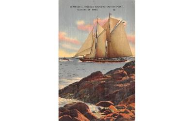 Gertrude L. Thebaud Rounding Eastern Point Gloucester, Massachusetts Postcard