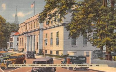 The Post Office Gloucester, Massachusetts Postcard