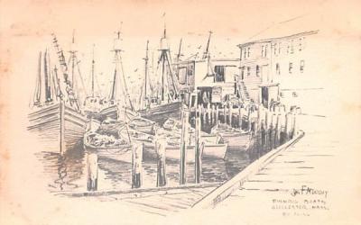 Fishing Boats Gloucester, Massachusetts Postcard