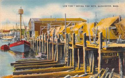 Low Tide Gloucester, Massachusetts Postcard