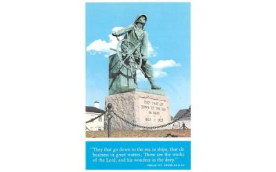 Fisherman's Memorial Statue Gloucester, Massachusetts Postcard