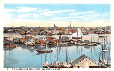 The Harbor & Rocky Neck Gloucester, Massachusetts Postcard
