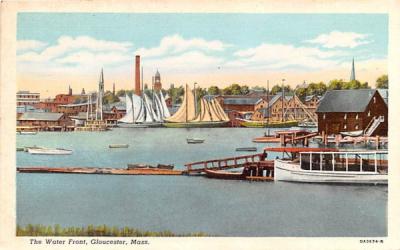 The Water Front Gloucester, Massachusetts Postcard