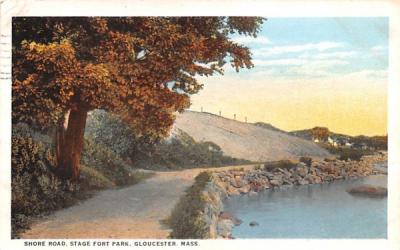Shore Road Gloucester, Massachusetts Postcard