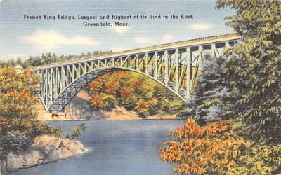 French Kings Bridge Greenfield, Massachusetts Postcard
