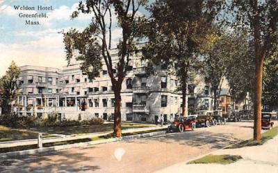 Weldon Hotel Greenfield, Massachusetts Postcard