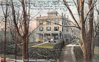 Prospect Hill School Greenfield, Massachusetts Postcard