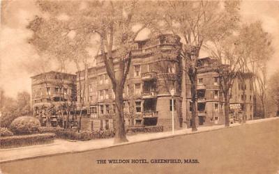 The Weldon Hotel Greenfield, Massachusetts Postcard