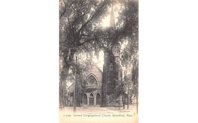 Second Congregational Church Greenfield, Massachusetts Postcard
