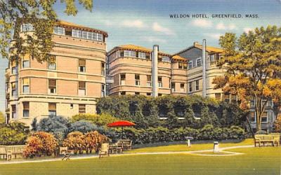 Weldon Hotel Greenfield, Massachusetts Postcard