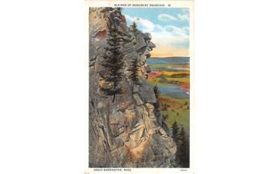 Old Man of Monument Mountain Great Barrington, Massachusetts Postcard