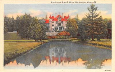 Barrington School Great Barrington, Massachusetts Postcard