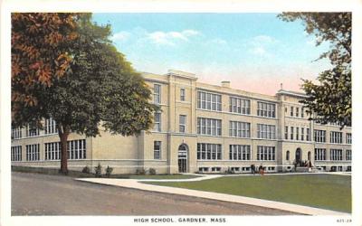 High School Gardner, Massachusetts Postcard