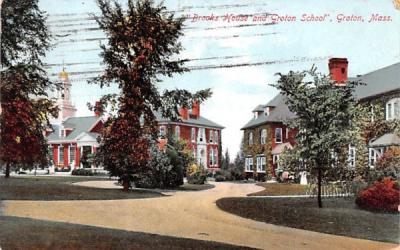Brooks House & Groton School Massachusetts Postcard