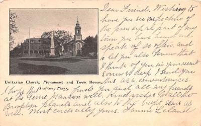 Unitarian Church Grafton, Massachusetts Postcard